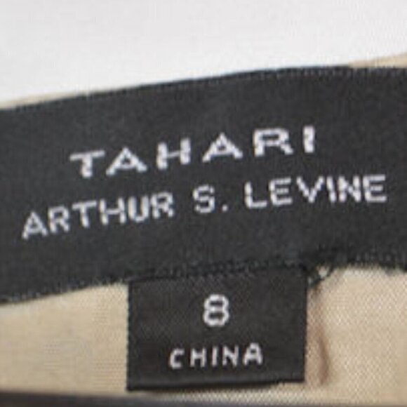 Tahari By Arthur Levine Khaki / Beige Dress Size: 8 - Picture 2 of 3